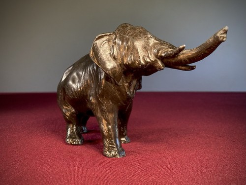 Antique spelter elephant - antique,