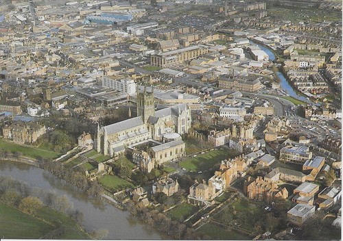 Worcester aerial view postcard - worcester,