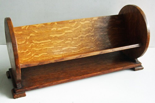 Antique art deco oak book - art,