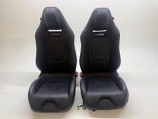 GENUINE LOTUS EMIRA ELECTRIC BLACK LEATHER SEATS PAIR em1 evora