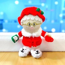 KNITTING PATTERN - Christmas Bedtime Mrs Claus Chocolate orange cover / 15cm toy