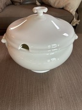 White Bone China Large Soup Tureen