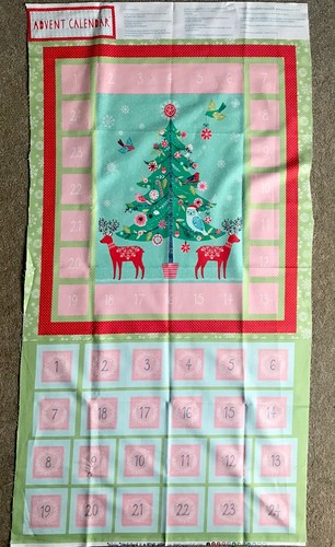 Advent calendar fabric panel - calendar,