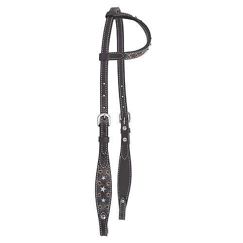 Circle silver star - star, ear