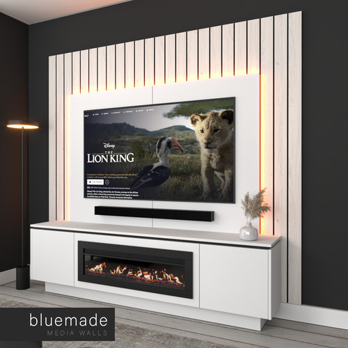 2400mm media wall furniture - media,