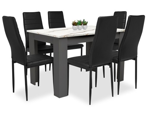 Dining table and chairs - and,