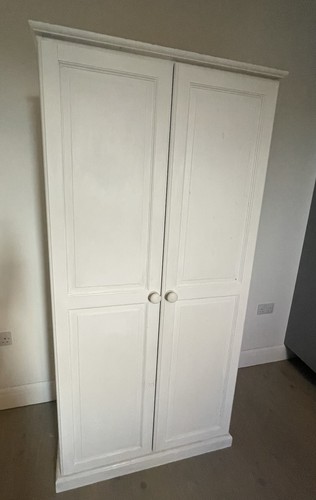 Hand painted white solid - solid, oak