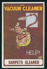 VACUUM CLEANER Artist John Hassall Poster Advertising c1910 Postcard