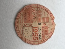 Original Vintage  Tax Disc