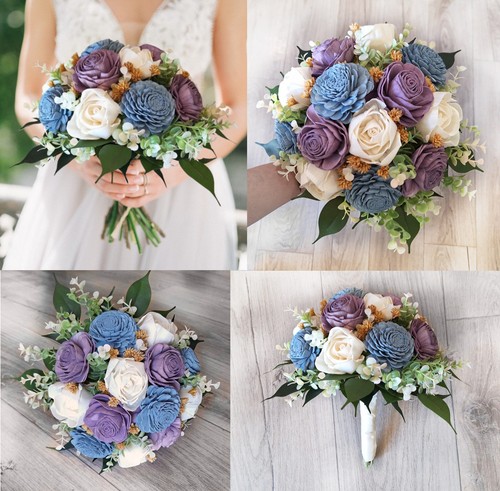 Dusty blue lavender bridal - dusty,