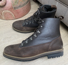 VGC - MENS BROWN NUBUCK LEATHER RUSSELL & BROMLEY STORM HIKER BOOTS, UK 11/45