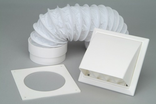 Wall vent pvc kit - vent, dryer