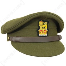 WW2 British Army Visor Cap - Repro Military Peak Hat Uniform Soldier Officer New