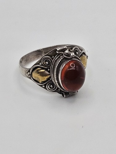Vintage sterling silver amber - sterling,