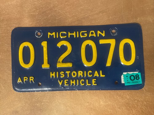 2008 michigan license - license, plate