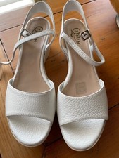 Ladies White Leather Italian