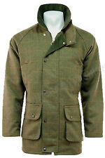 Mens Tweed Derby Wool Jacket Waterproof Breathable Warm Shooting Hunting S - 4XL