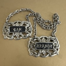 Gin brandy decanter label - gin,