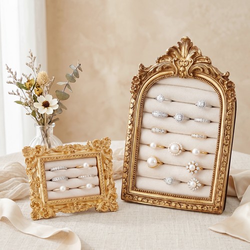 Vintage ring holder arch gold - vintage,