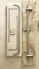 Chrome Shower Rail Slider plus Under Sink Towel Rail 