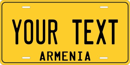 Armenia yellow license plate - yellow,