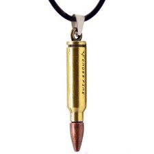 Bullet pendant metal cord - bullet,