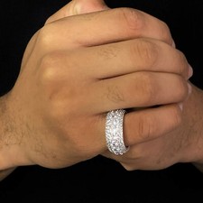 Iced VVS 5 Row Out Diamond