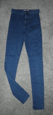LADIES/TEENS BLUE JONI TOPSHOP MOTO SKINNY STRETCH JEANS W28 L32