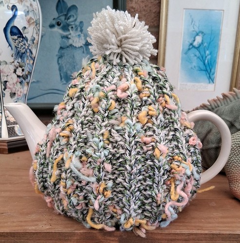 Hand knitted multi coloured - hand,