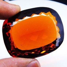 286.05 Cts Natural Swiss Brown Topaz Cushion CERTIFIED Flawless Loose Gemstone