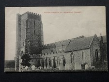 The Parish Church Thanet Kent Vintage Postcard T13