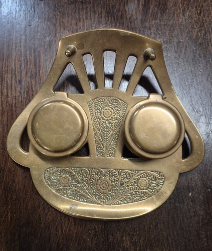 Art deco solid brass desk - art,
