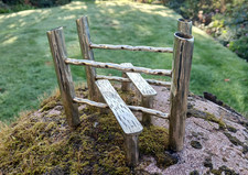 Pair Antique Novelty Silver Plated Hunting Fence Stile  Desk Pen or Knife Rests