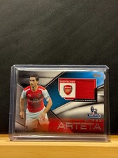 Mikel Arteta Arsenal Topps Premier League Player Worn Patch 2014 Black