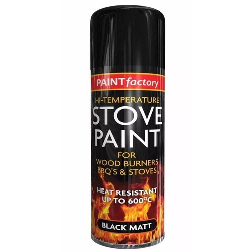 Black matt stove paint heat - stove,