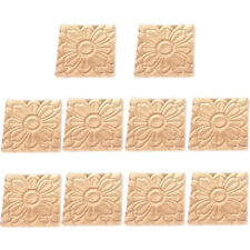 10PC Wooden Carved Applique