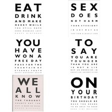 Funny Card Eye Test Optician