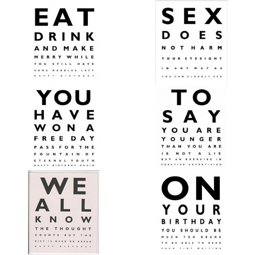 Funny card eye test - eye,