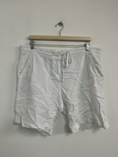 Next White Linen Mix Shorts UK 14 EU 42