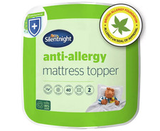 Silentnight King Mattress Topper Anti Allergy Polyester Elastic Strap White