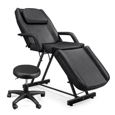 Massage Table Beauty Salon Couch Bed w/ Stool Therapy Adjustable Recliner Chair