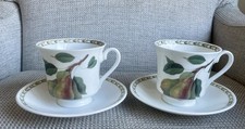 Queens Fine China RHS Hookers Fruit Cups & Saucers