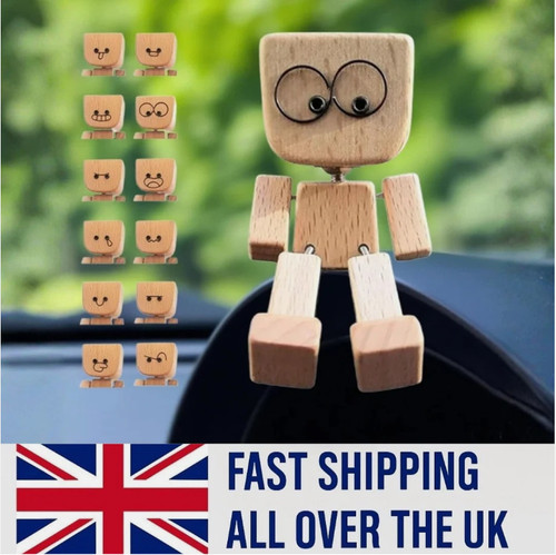 Shaking wooden man figure - shaking,
