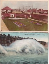 ? BLACKPOOL. 2 old postcards. (#black - 4)