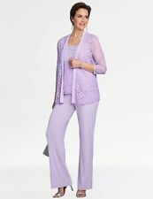 3 Piece Lace Trim Trouser Set