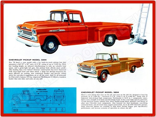 Chevrolet apache pickup - 9", x