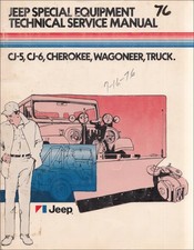 1976 Jeep Special Equipment Service Manual - Plow Bumper Winch Hub Bodies Etc