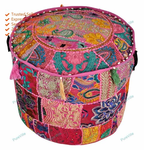 Hippie gypsy pouf ottoman - hippie,