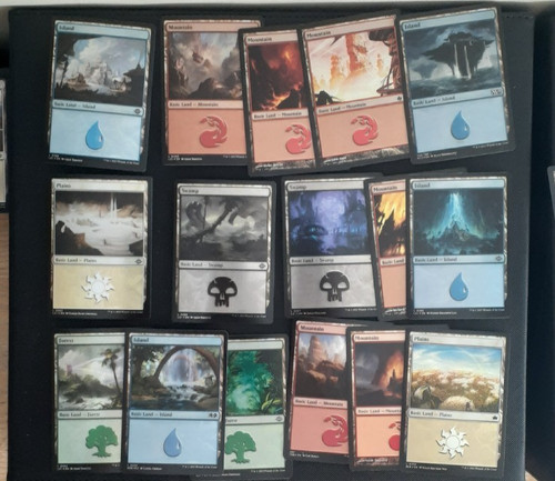Mtg 10x foil basic - foil, bundle