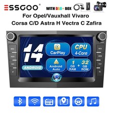 DAB+ Android 14 Car Stereo Radio For Vauxhall Corsa D Astra H Zafira GPS Nav RDS